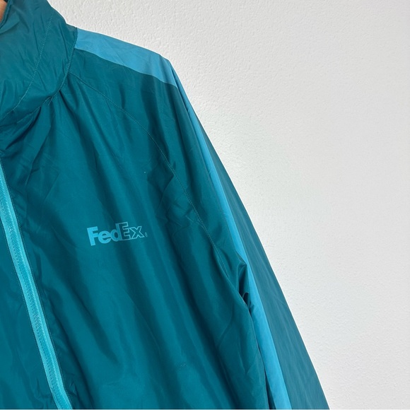 Fedex Ground Windbreaker Full Zip Jacket Blue Mens Size XL - Picture 3 of 7